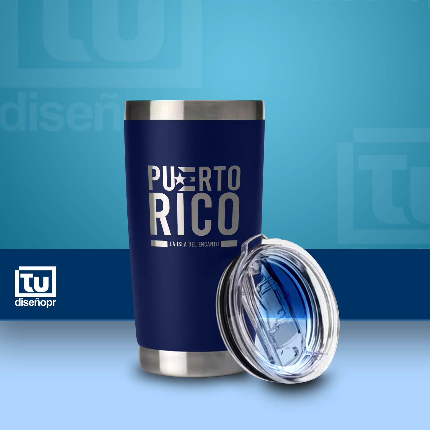 Stainless Steel Tumbler 20oz - Puerto Rico (Isla del Encanto)