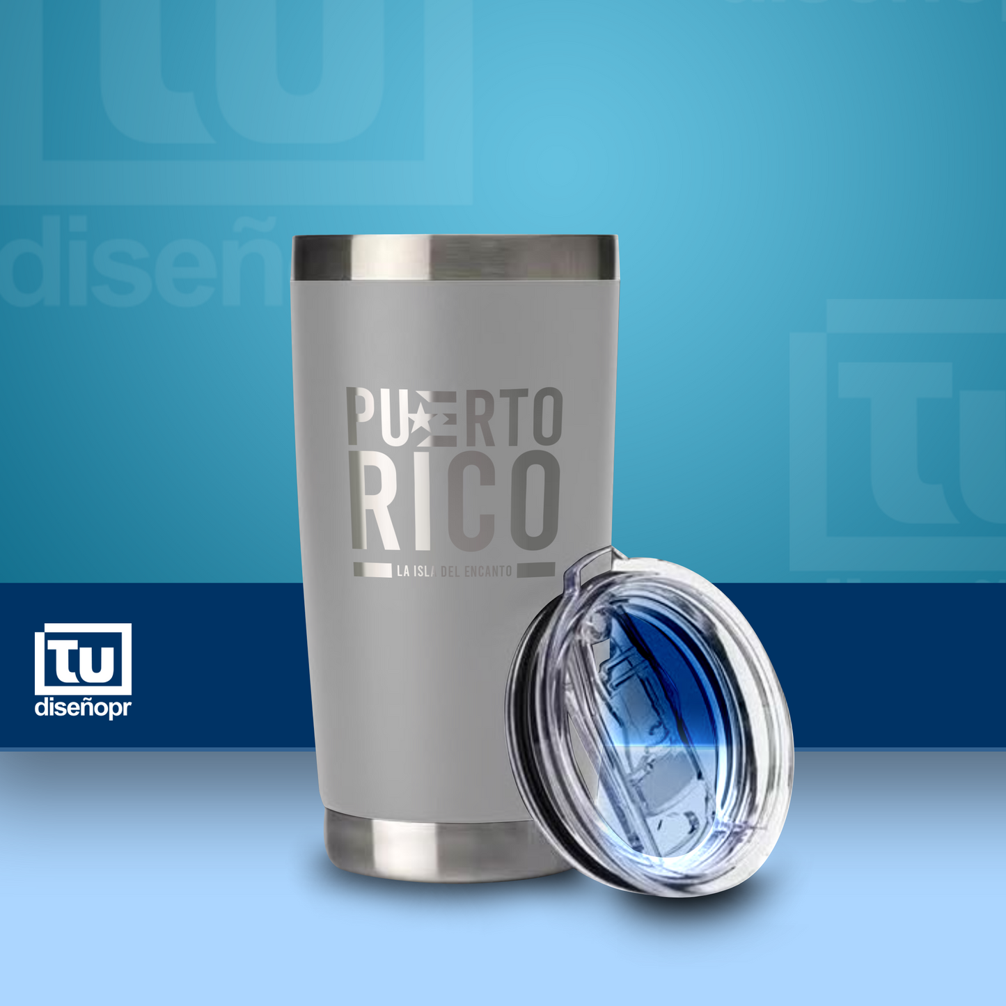 Stainless Steel Tumbler 20oz - Puerto Rico (Isla del Encanto)