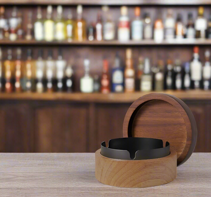 Wooden Ashtray with Lid - Puerto Rico (La Isla del Encanto)