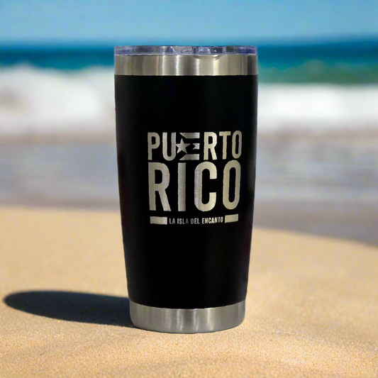 Stainless Steel Tumbler 20oz - Puerto Rico (Isla del Encanto)