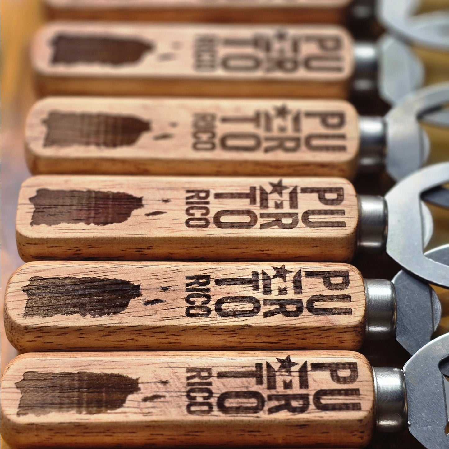 Wood Bottle Opener - Puerto Rico